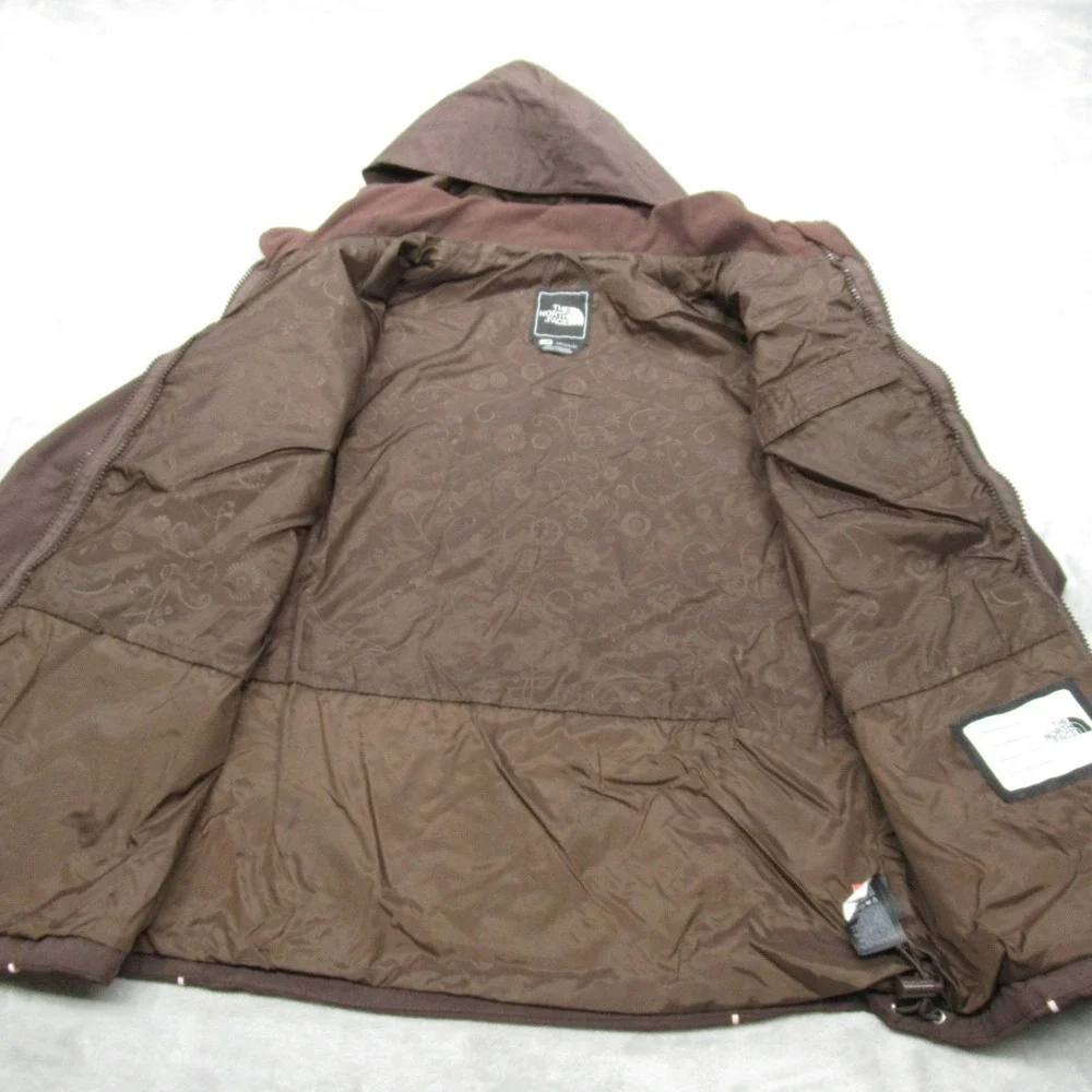 The North Face Jacket Youth Large Brown HyVent Hooded Waterproof Rain 3in1 Shell
